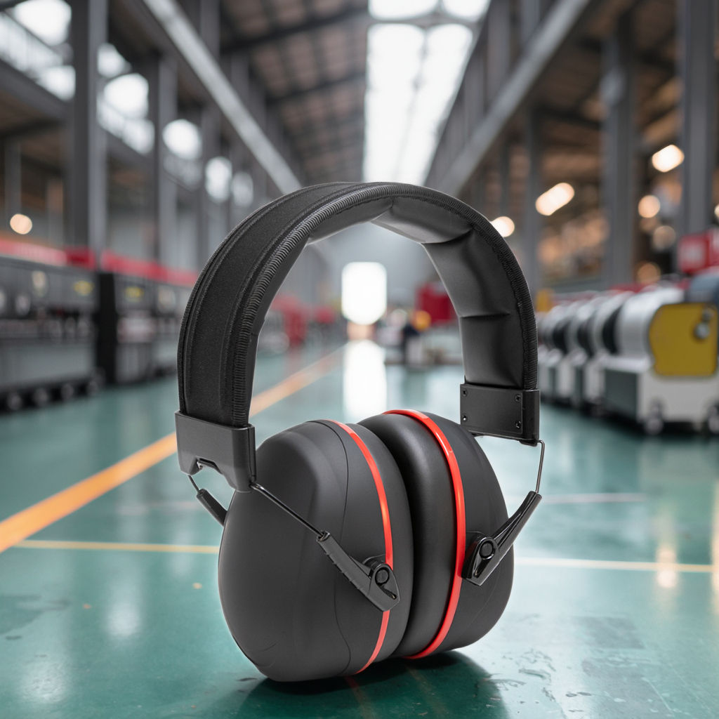 Over Ear Noise Isolation Safety Earmuffs, Foldable Industrial Hearing Protection Wireless Bluetooth Earphones for Workshop & Shooting
