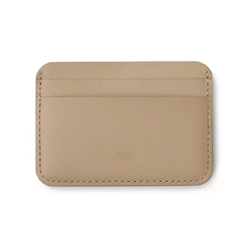 Slim Nappa Leather Card Holder with RFID Blocking & Multi-Slot Storage