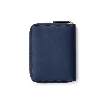 Zip-Around Nappa Leather Compact Travel Wallet with RFID Blocking