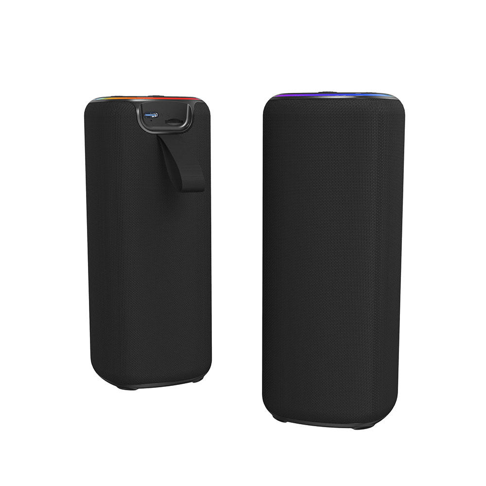 IPX4 Waterproof Compact Portable Bluetooth Speaker with Dynamic RGB Lights for Indoor Party & Outdoor Travel