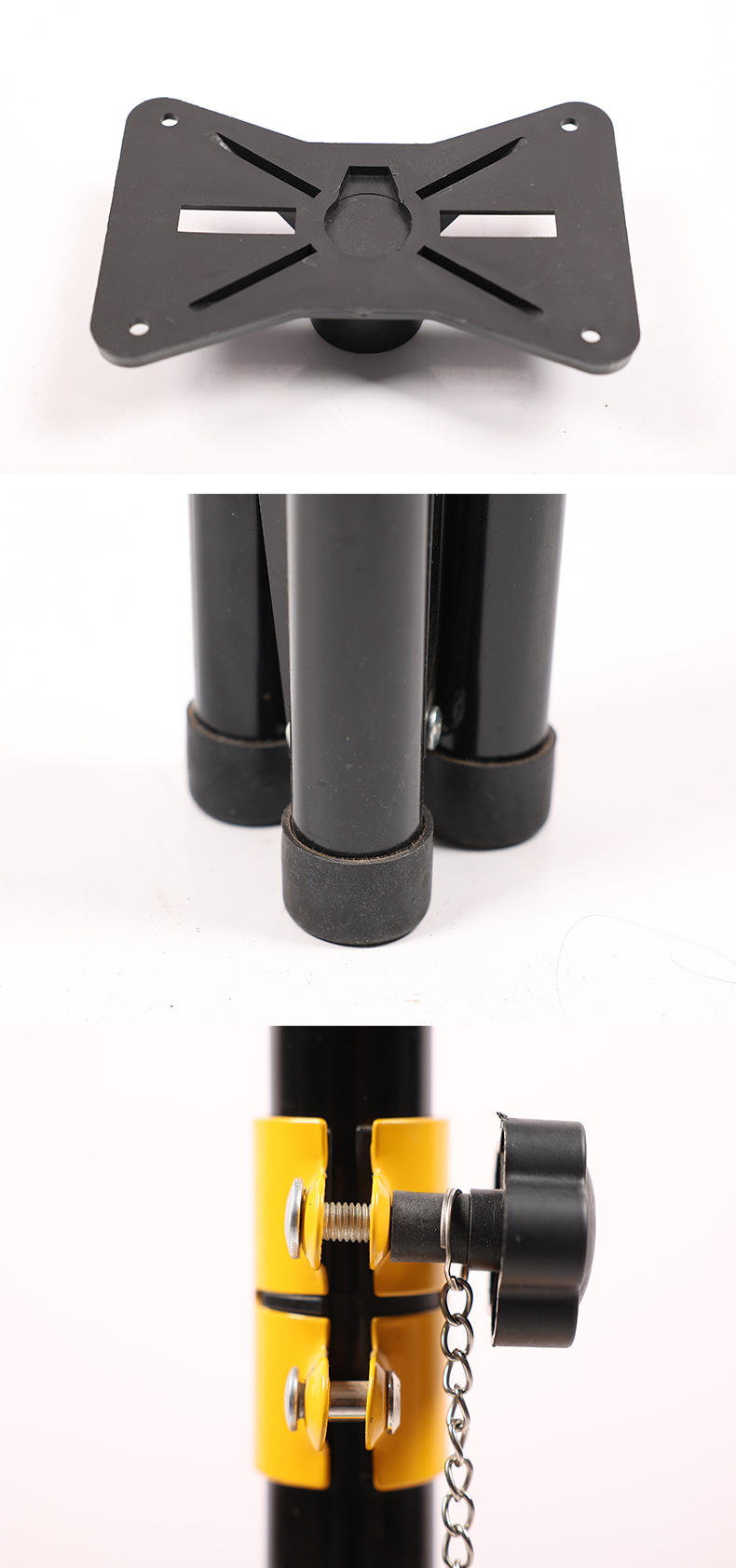 Foldable Metal Tripod Stand Height Adjustable for Speaker, Projector and Microphone Equipment