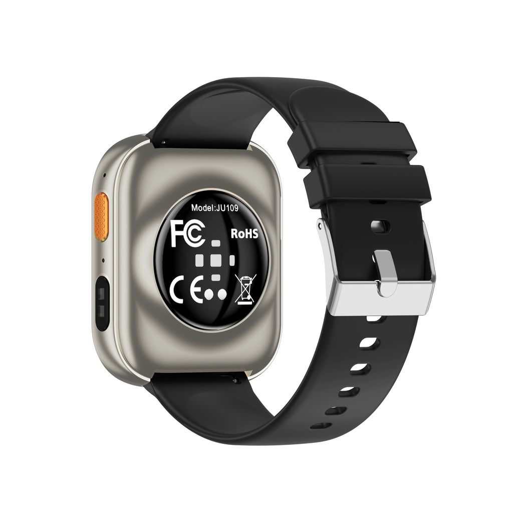 2.04 Inch TFT Square Smart Watch IP68 Waterproof Silicone Strap Bluetooth Call Fitness Tracker