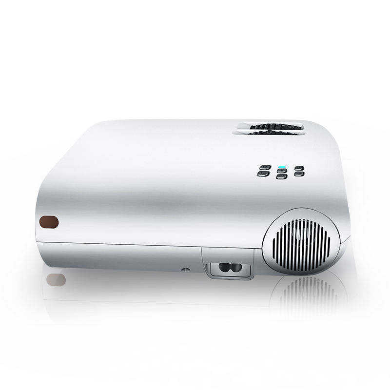 Lightweight Portable HD LED Projector with Built-in Hi-Fi Stereo Sound for Compact Home Theater Use