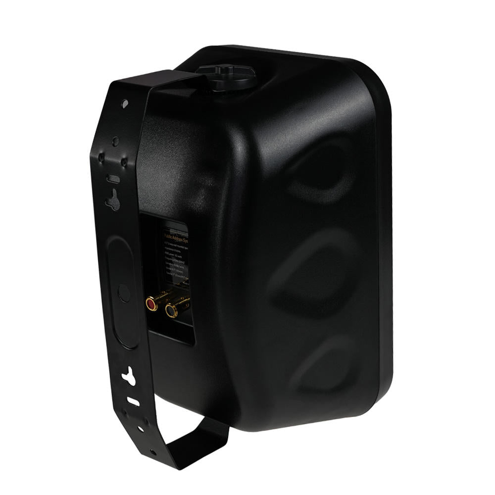 IPX5 Waterproof 6 Inch Adjustable Bracket Wall Mount Speaker 60W Stereo PA Loudspeaker for Restaurant & Conference Room
