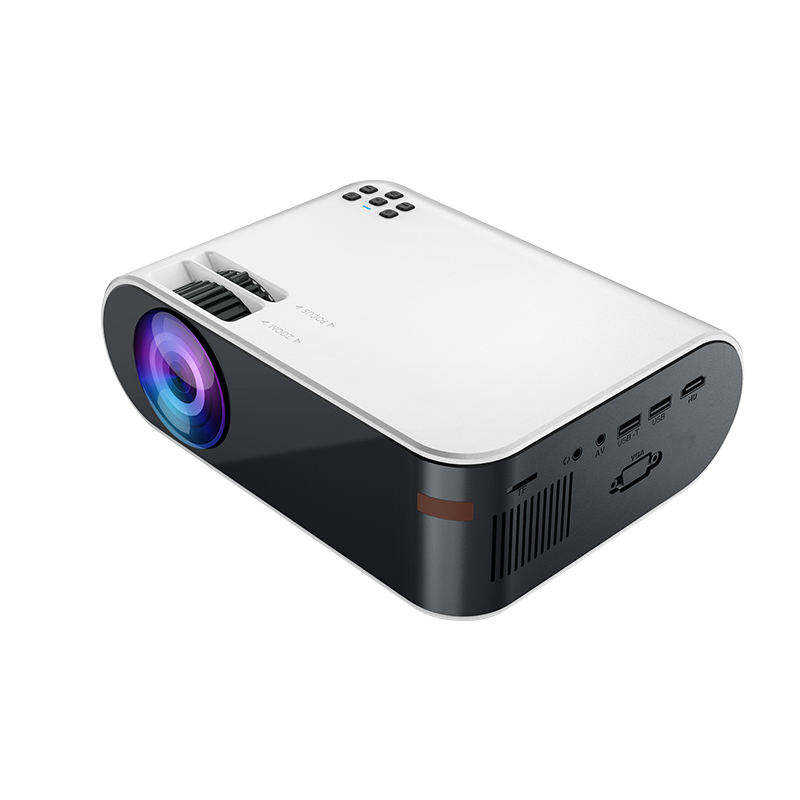 Lightweight Portable HD LED Projector with Built-in Hi-Fi Stereo Sound for Compact Home Theater Use