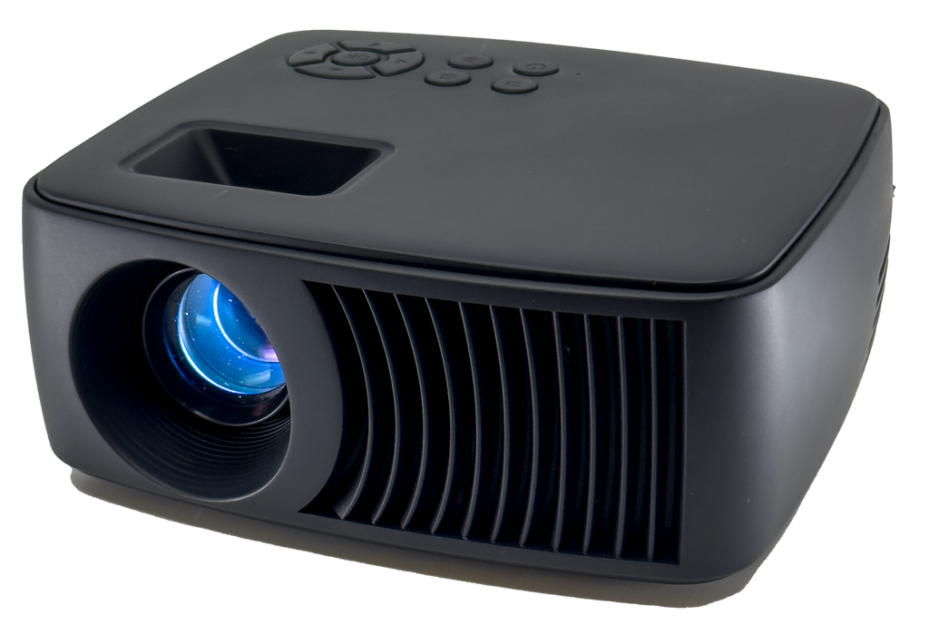 Compact Pocket-Sized 720P LCD LED Projector 90 ANSI Lumen Portable Home Cinema Projector with Built-in Speaker