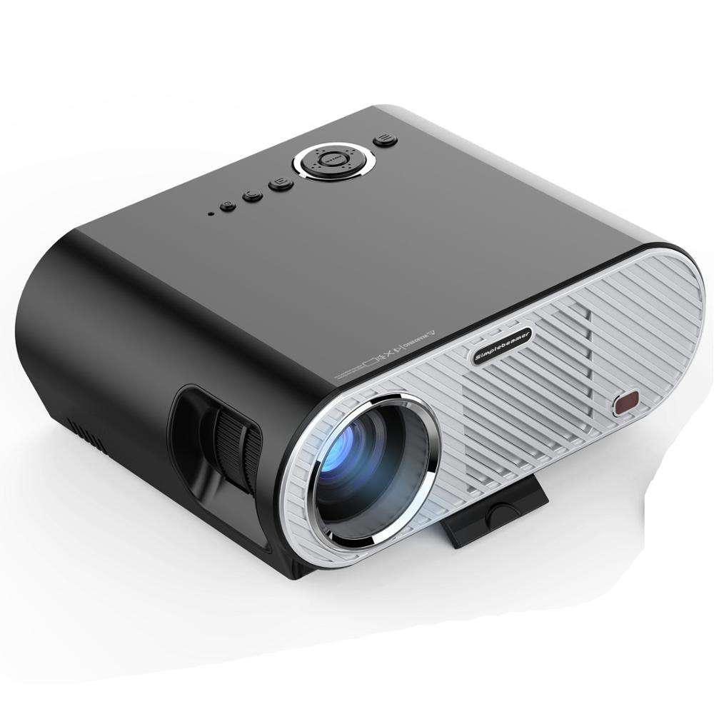 Two-Tone Portable LED LCD Projector 3200 Lumen 1080P Decoding Home & Business Projection Device