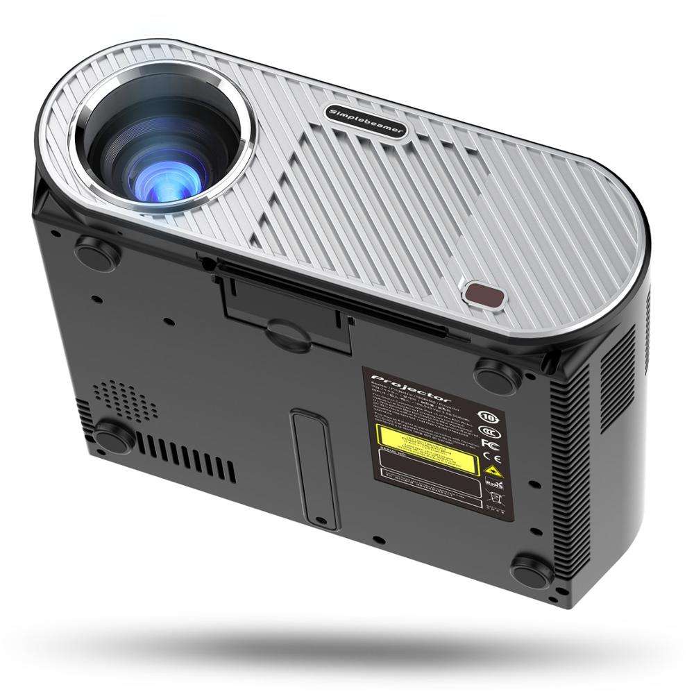 Two-Tone Portable LED LCD Projector 3200 Lumen 1080P Decoding Home & Business Projection Device