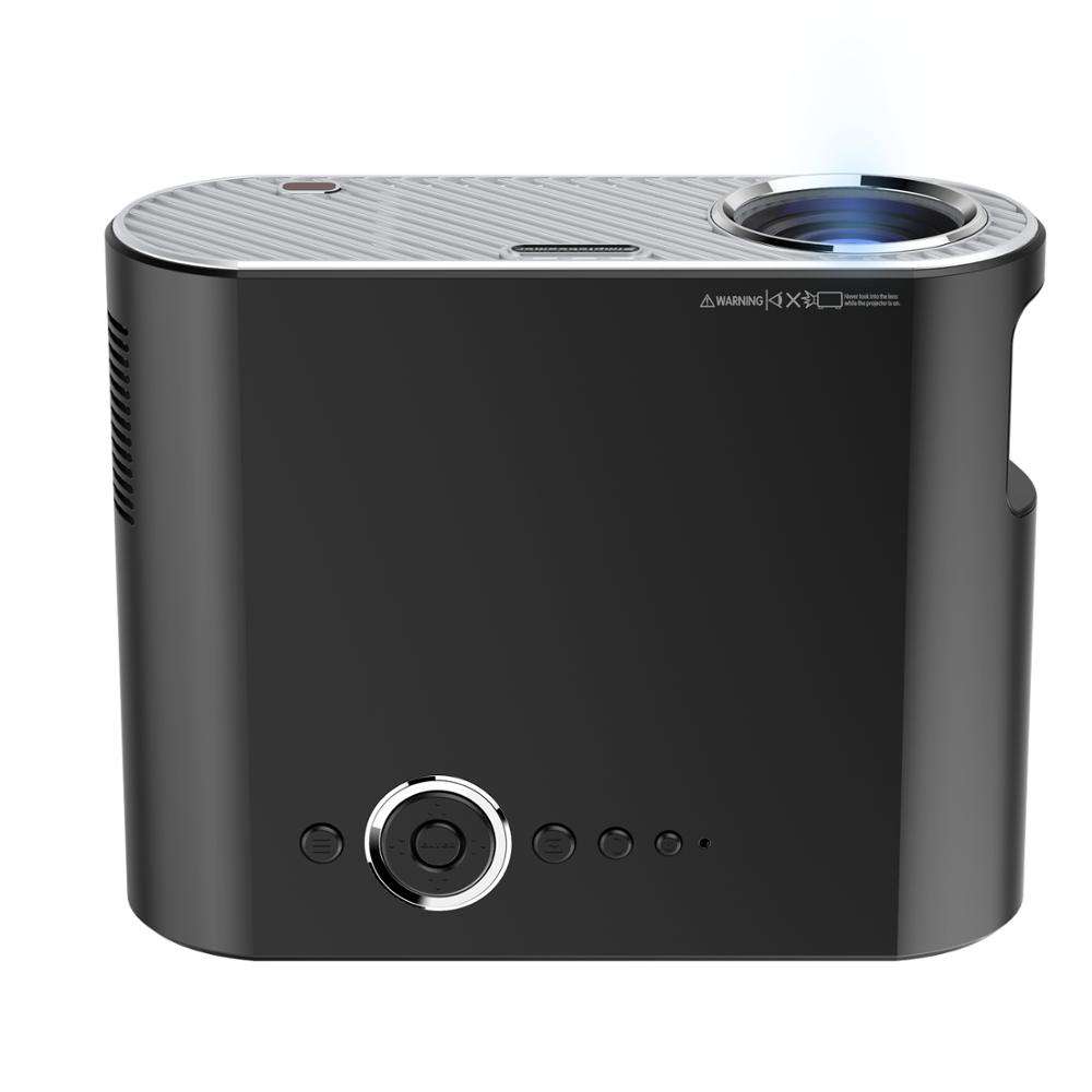 Two-Tone Portable LED LCD Projector 3200 Lumen 1080P Decoding Home & Business Projection Device
