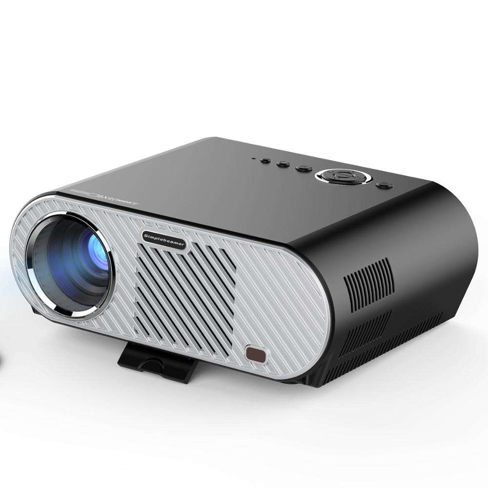 Two-Tone Portable LED LCD Projector 3200 Lumen 1080P Decoding Home & Business Projection Device