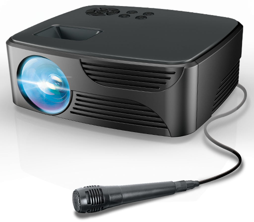 Compact Pocket-Sized 720P LCD LED Projector 90 ANSI Lumen Portable Home Cinema Projector with Built-in Speaker