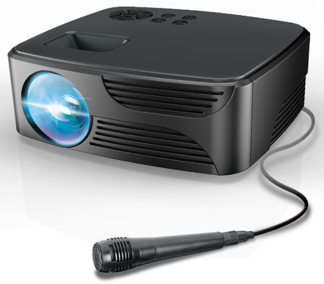 Compact Pocket-Sized 720P LCD LED Projector 90 ANSI Lumen Portable Home Cinema Projector with Built-in Speaker