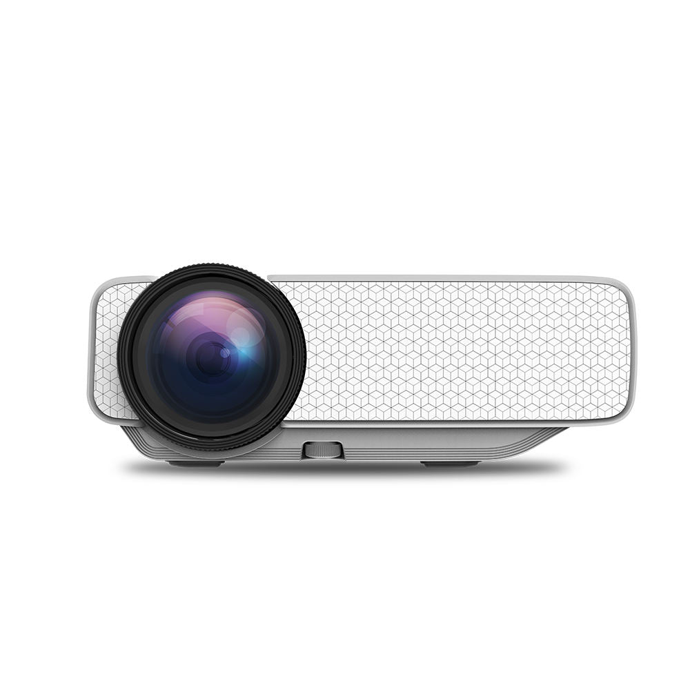 Hexagon Texture Compact WiFi Mini LED Projector 1080P Supported for Home Camping & Classroom Use