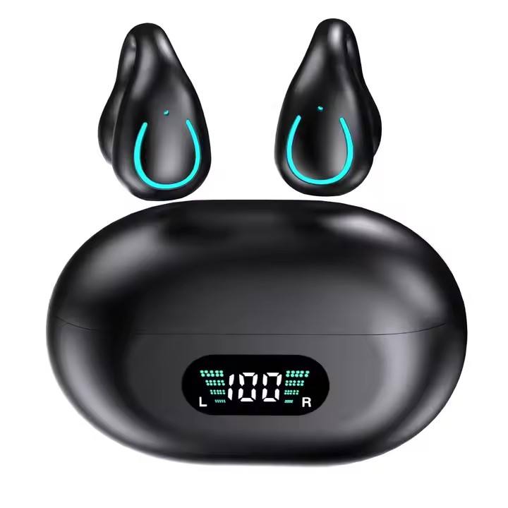 Air Conduction ENC Noise Cancelling Clip-On Sport Earbuds IPX7 Waterproof with LED Power Indicator