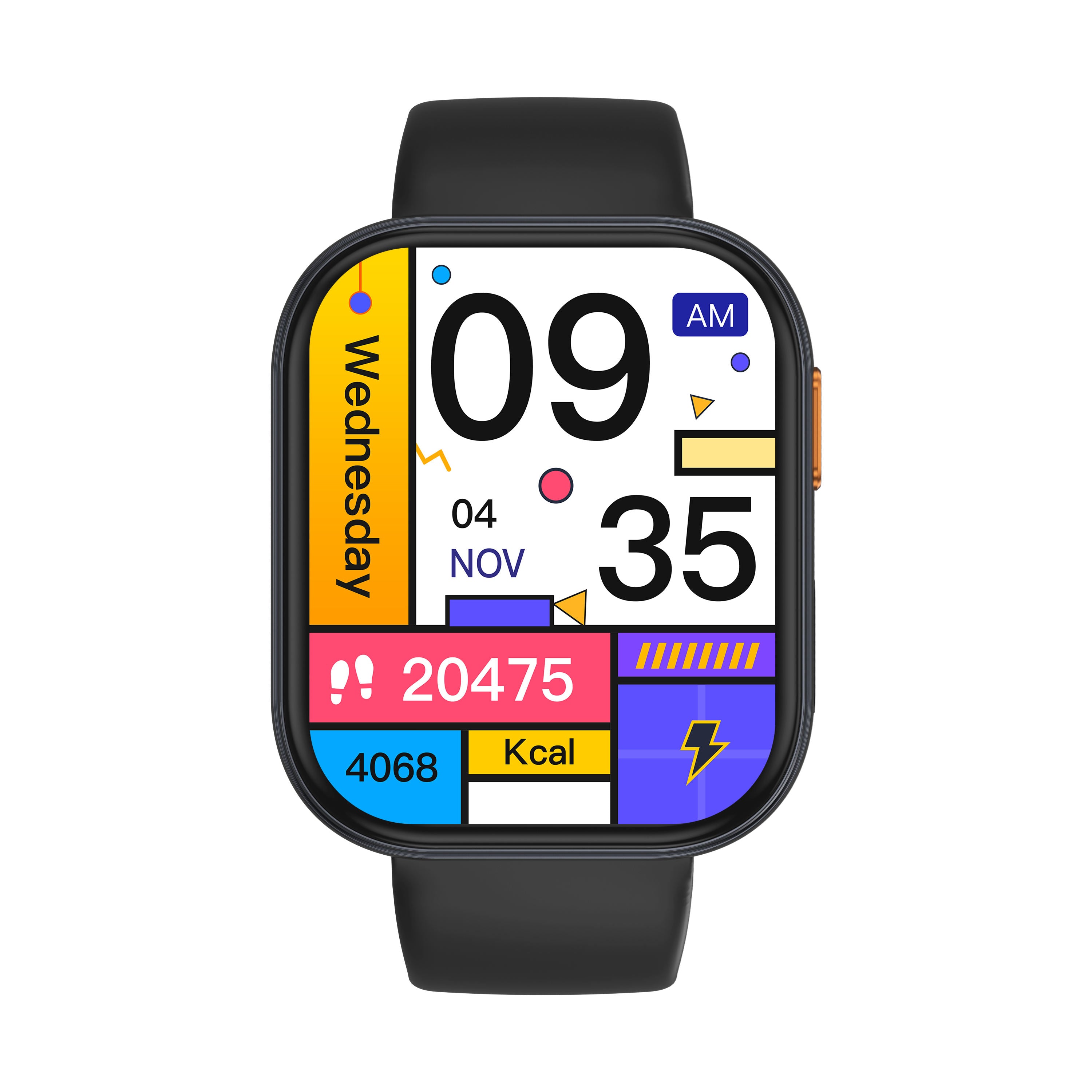 2.04 Inch TFT Square Smart Watch IP68 Waterproof Silicone Strap Bluetooth Call Fitness Tracker