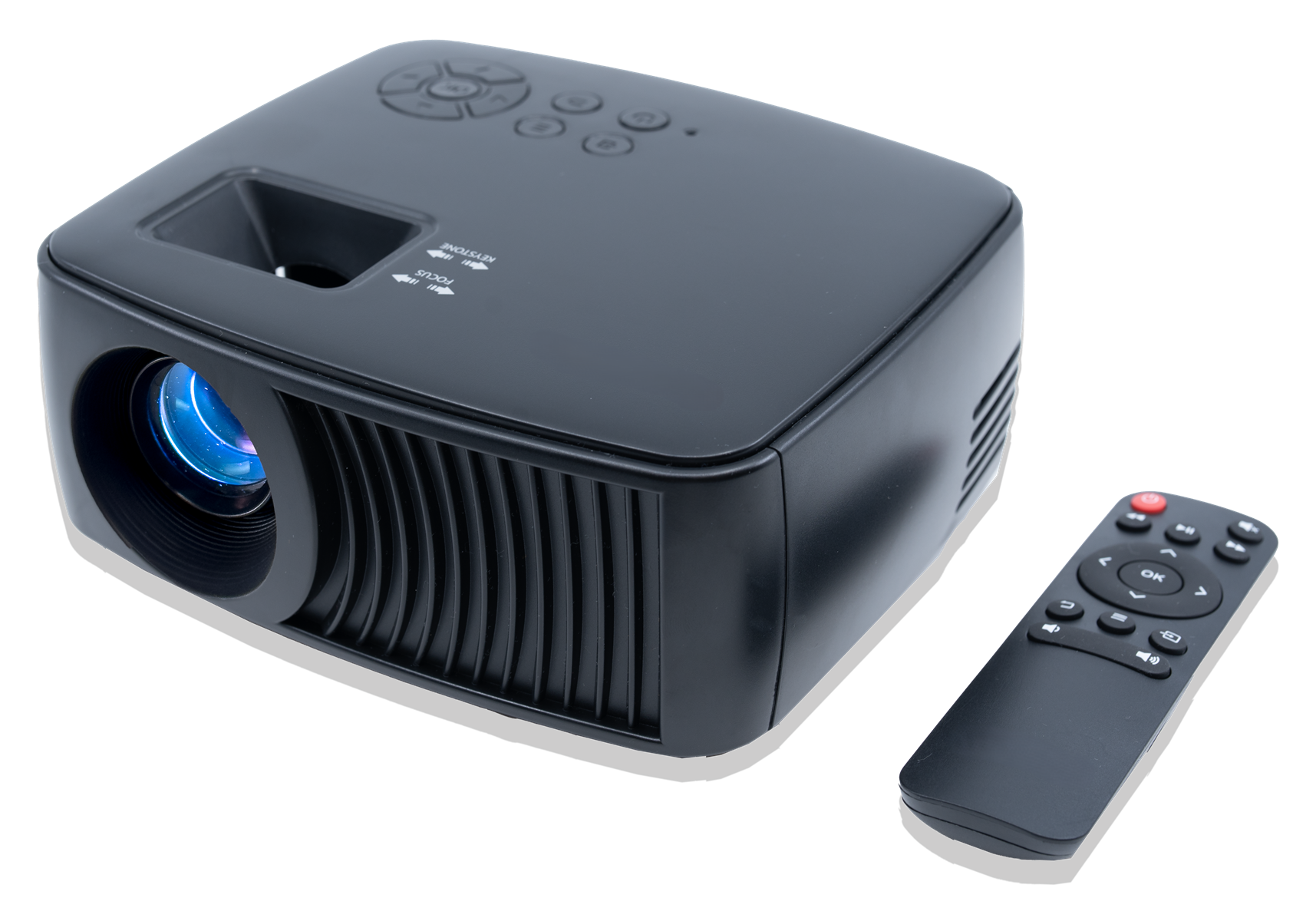 Compact Pocket-Sized 720P LCD LED Projector 90 ANSI Lumen Portable Home Cinema Projector with Built-in Speaker