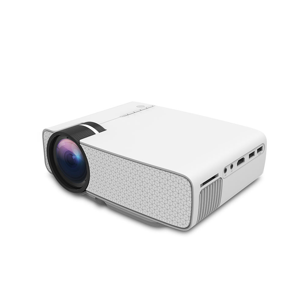 Hexagon Texture Compact WiFi Mini LED Projector 1080P Supported for Home Camping & Classroom Use