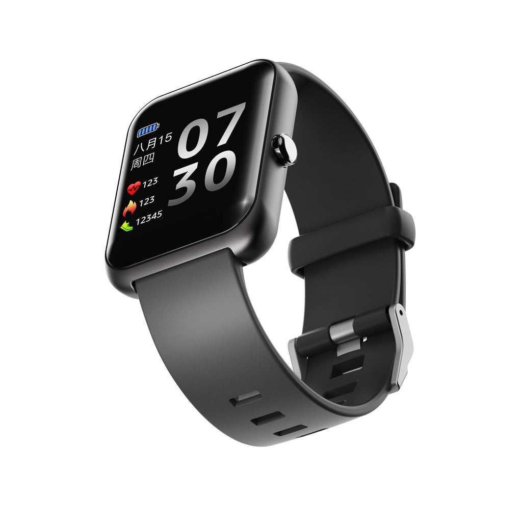 IP68 Waterproof TFT Square Smart Sports Watch Silicone Strap Bluetooth Fitness Tracker