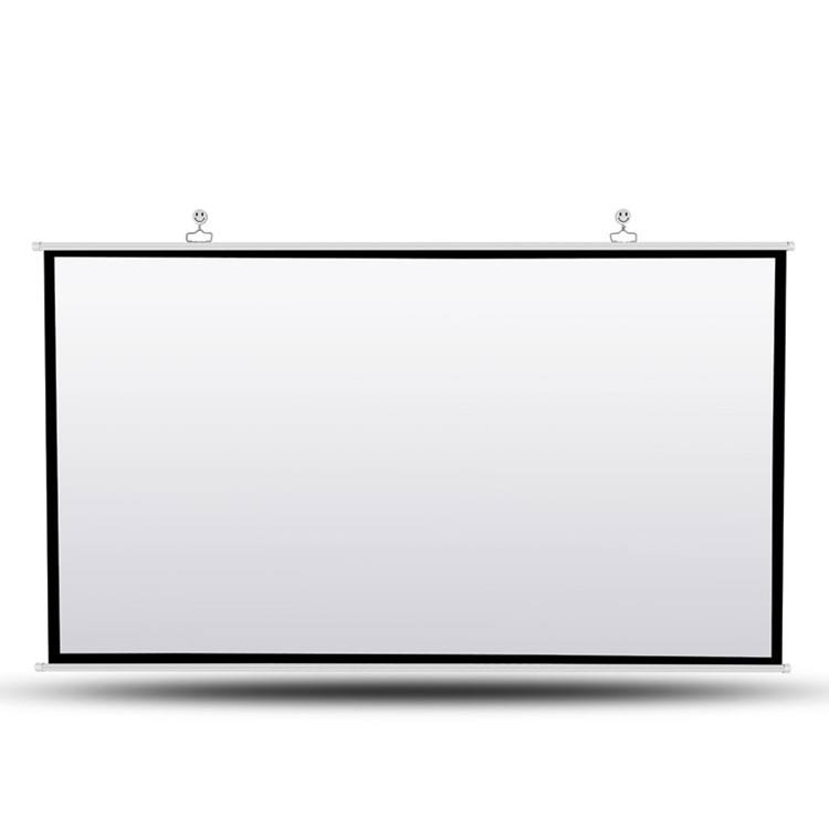 Wall Mount Pull Down Projector Screen 16:9 & 4:3 Multi Sizes Fiberglass White Projection Screen