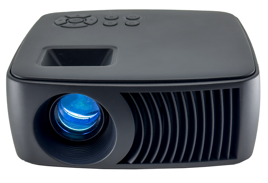 Compact Pocket-Sized 720P LCD LED Projector 90 ANSI Lumen Portable Home Cinema Projector with Built-in Speaker