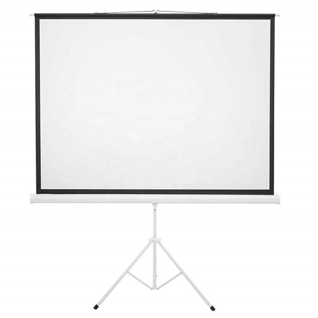 Tripod Floor Stand Portable Projection Screen 16:9 Matte Fiberglass Projector Screen