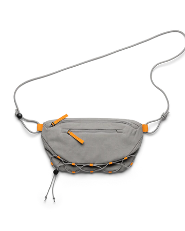 6L Waxed Texture Outdoor Crossbody Sling Bag with Reflective Elastic Storage Cord