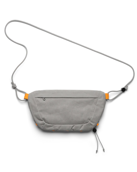 6L Waxed Texture Outdoor Crossbody Sling Bag with Reflective Elastic Storage Cord