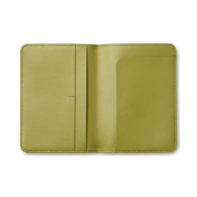Bi-fold Full Grain Nappa Leather Travel Passport Wallet with RFID Shielding